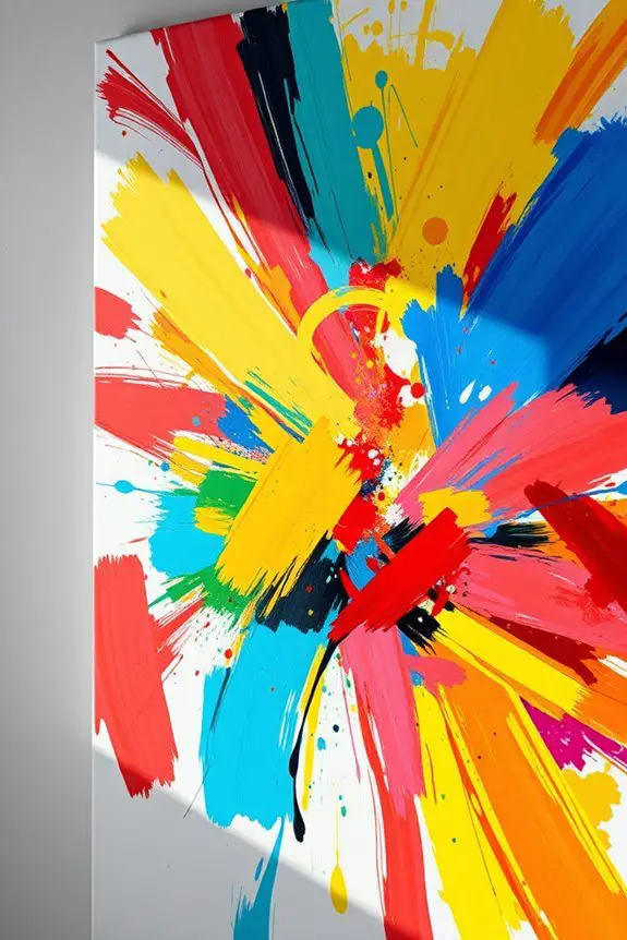 vibrant dynamic brush strokes