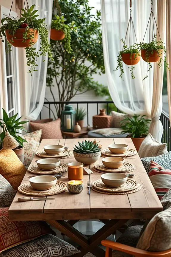 vibrant eclectic balcony retreat