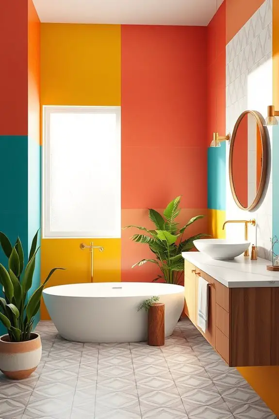 vibrant eclectic color blocks