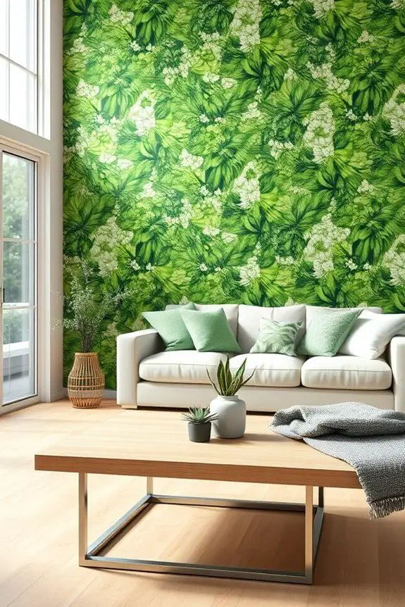 vibrant eco friendly green wallpaper