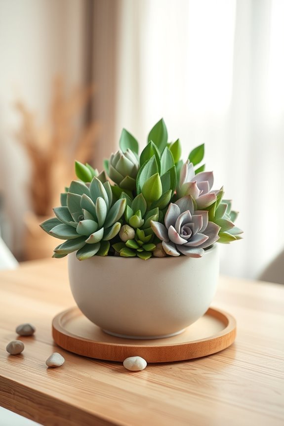 vibrant eco friendly paper succulents