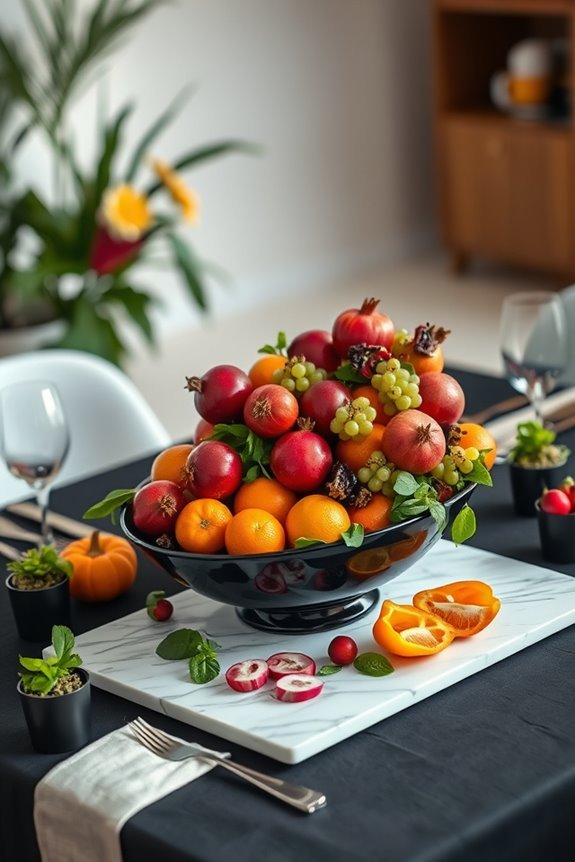 vibrant edible decor arrangements
