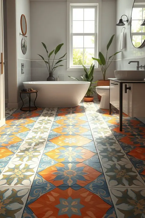 vibrant encaustic tile transformation