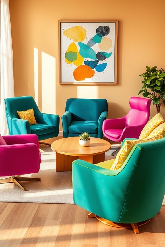 vibrant eye catching accent chairs