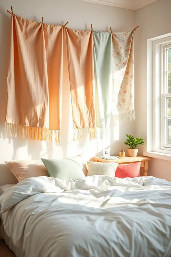 vibrant fabric banners decor