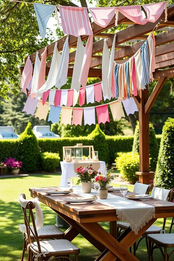 vibrant fabric party decorations