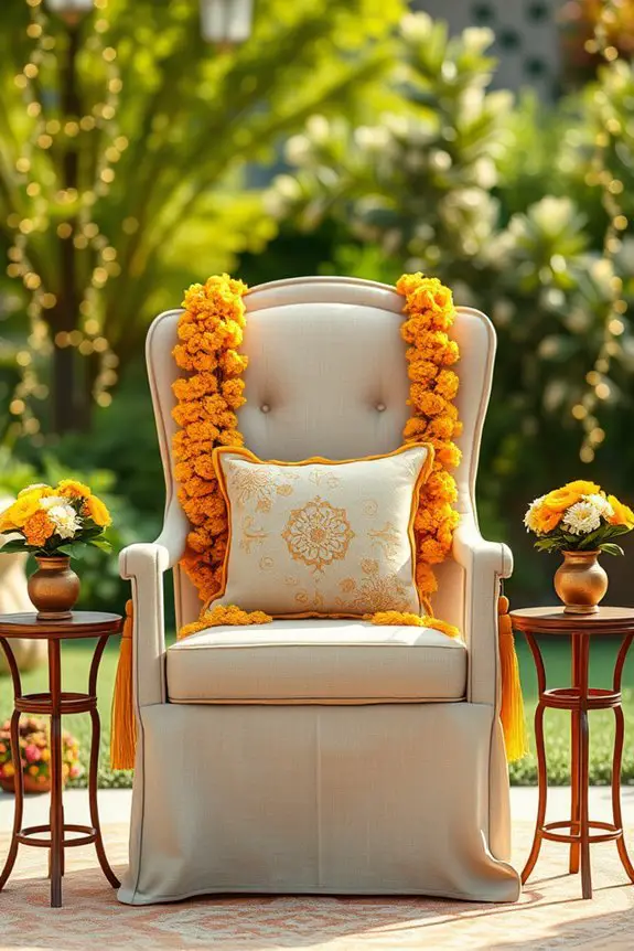vibrant festive chair decorations