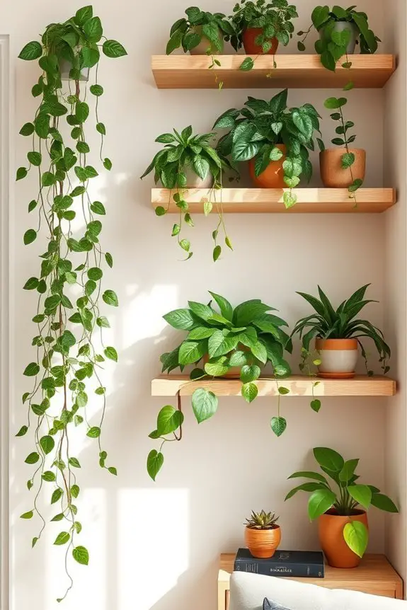 vibrant floating plant display