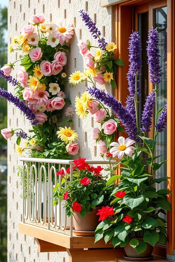vibrant floral balcony designs