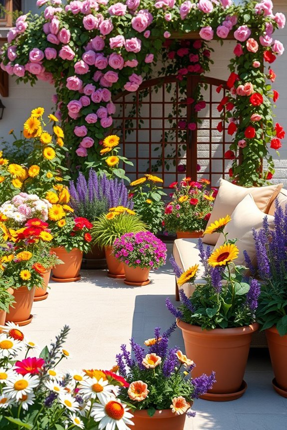 vibrant flower garden maintenance