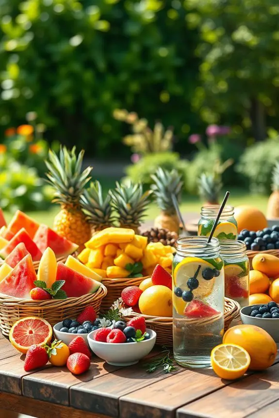 vibrant fruit platter centerpiece