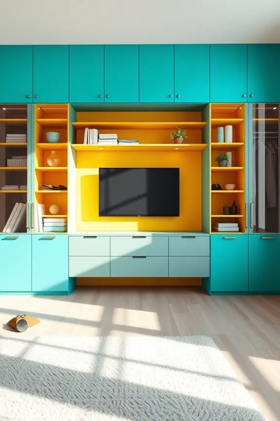 vibrant functional closet design