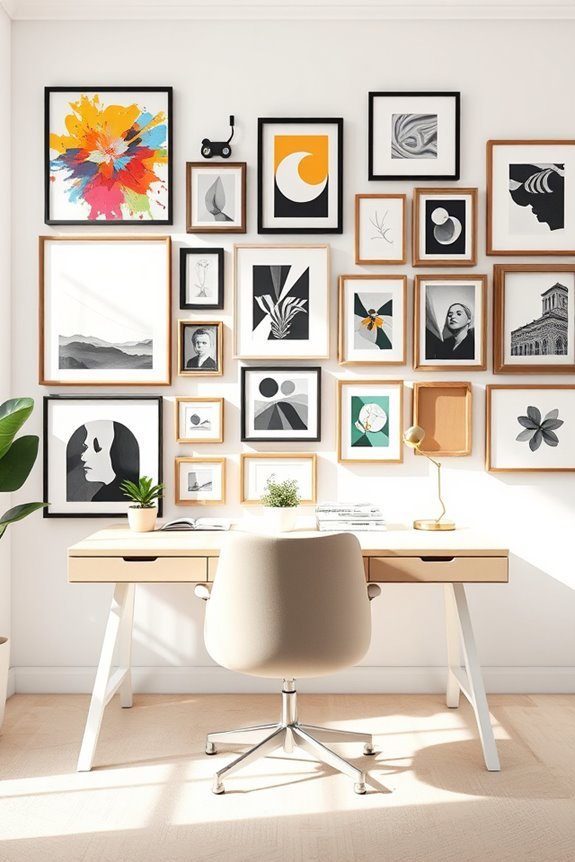 vibrant gallery wall ideas