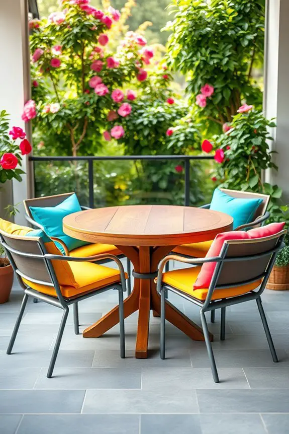 vibrant garden set cushions