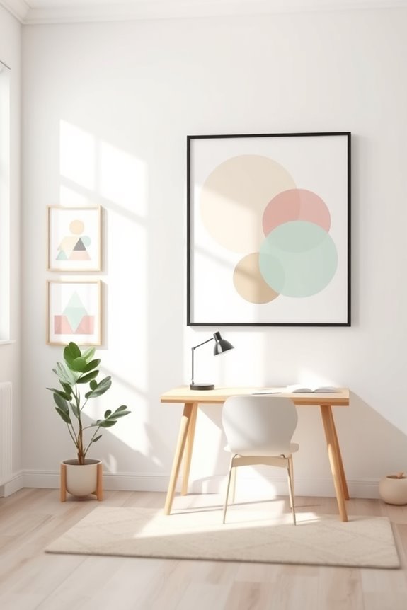vibrant geometric art decor