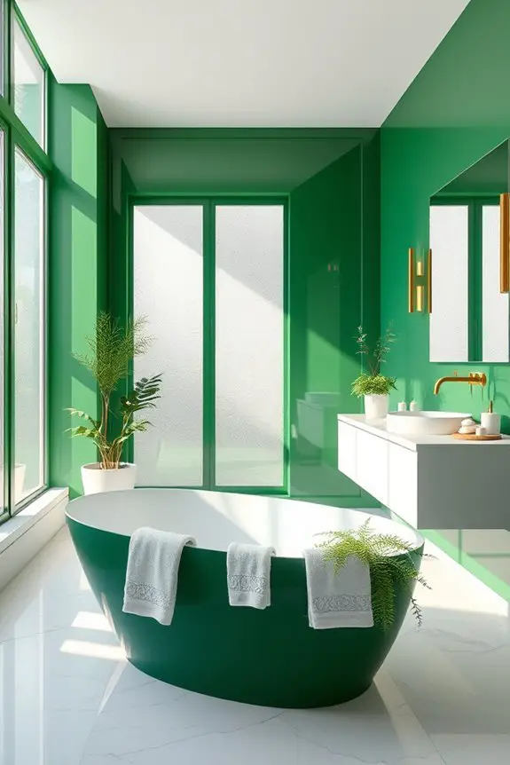 vibrant glossy green paint