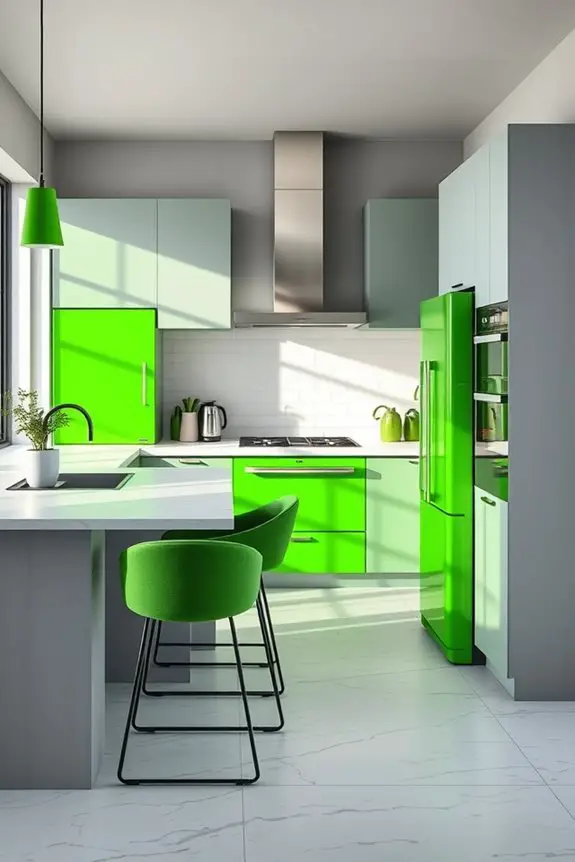 vibrant green appliances pop
