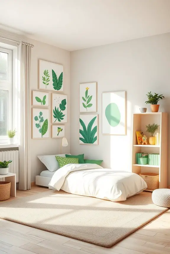 vibrant green art ideas
