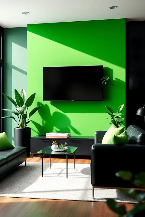 vibrant green bold black