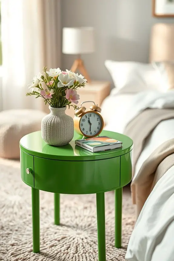 vibrant green eclectic decor