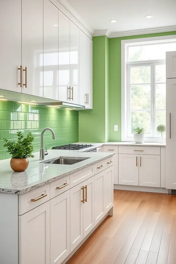 vibrant green kitchen transformation