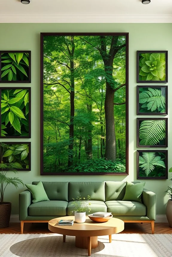 vibrant green nature decor
