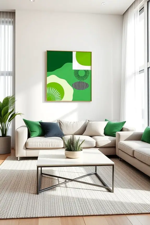 vibrant green pop art