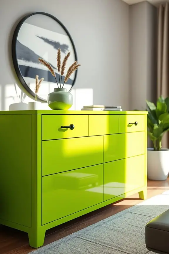 vibrant green sleek black