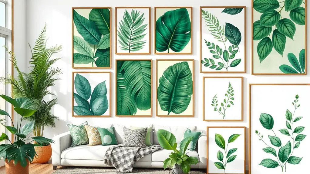vibrant green wall decor