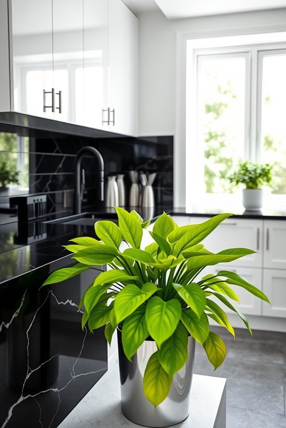 vibrant greenery enhances decor