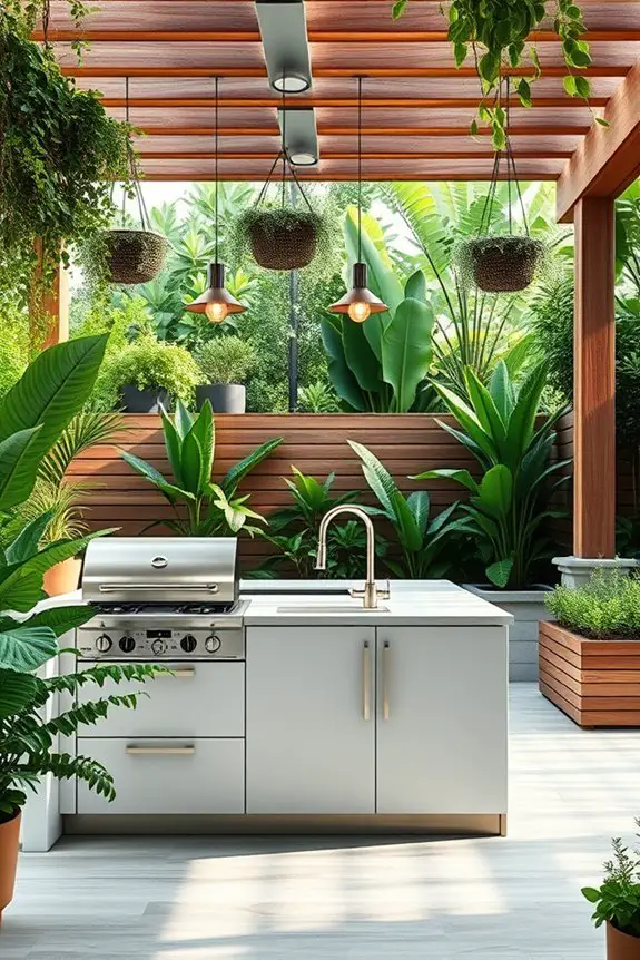 vibrant greenery natural materials