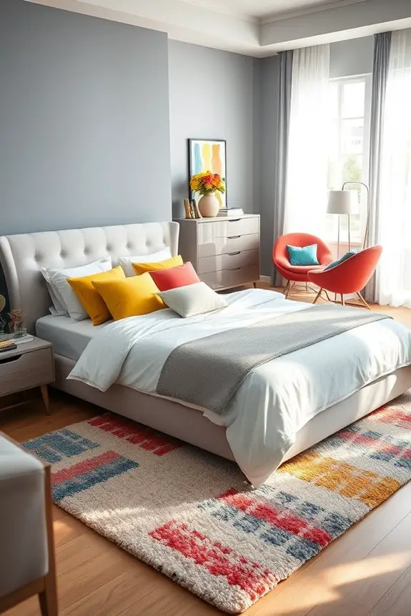 vibrant grey and colors