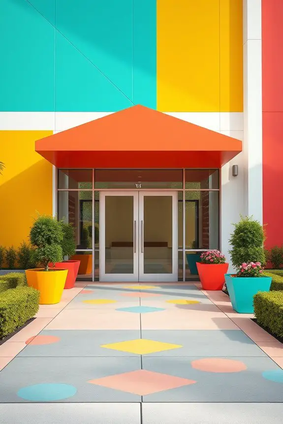 vibrant gym exterior designs