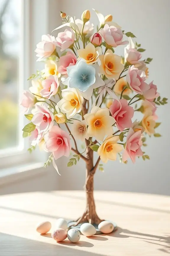 vibrant handmade paper flowers