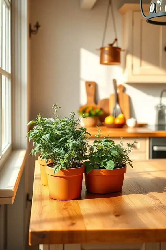 vibrant indoor herb garden