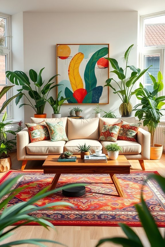 vibrant indoor plant design