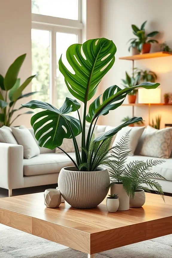 vibrant indoor plant displays