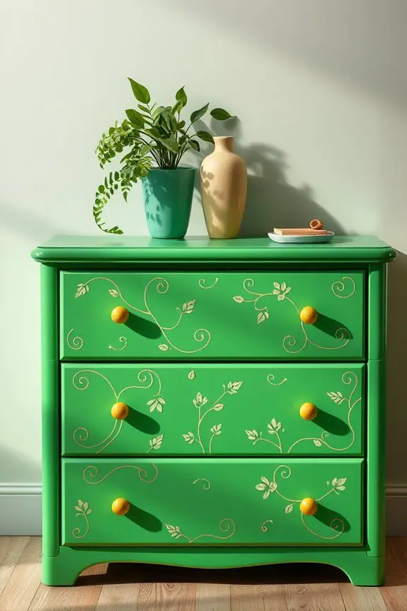 vibrant jungle green makeover