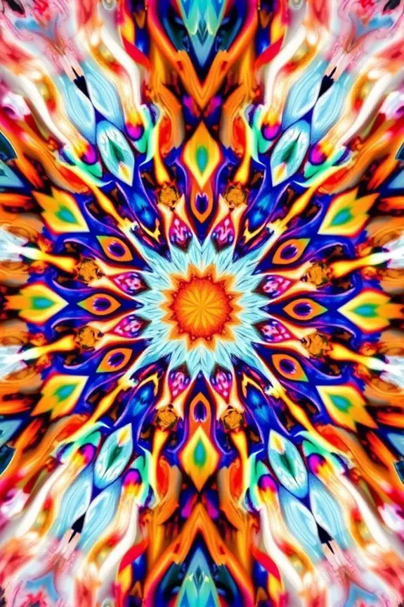 vibrant kaleidoscopic wallpaper designs