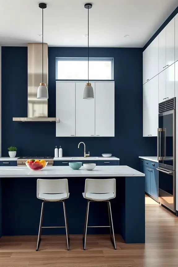 vibrant kitchen accent walls