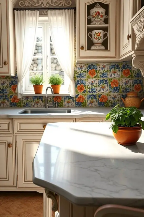 vibrant kitchen backsplash transformation