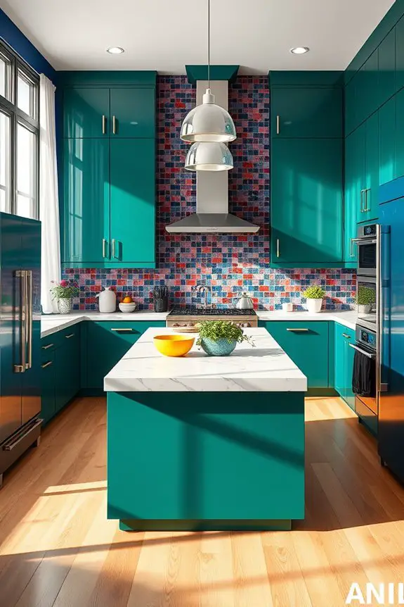 vibrant kitchen color combinations