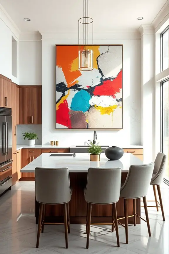 vibrant kitchen wall art