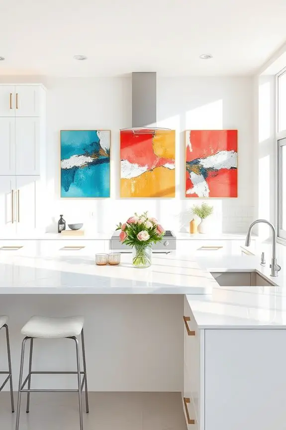 vibrant kitchen wall art