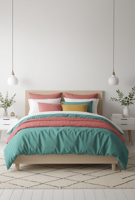 vibrant layered seasonal bedding