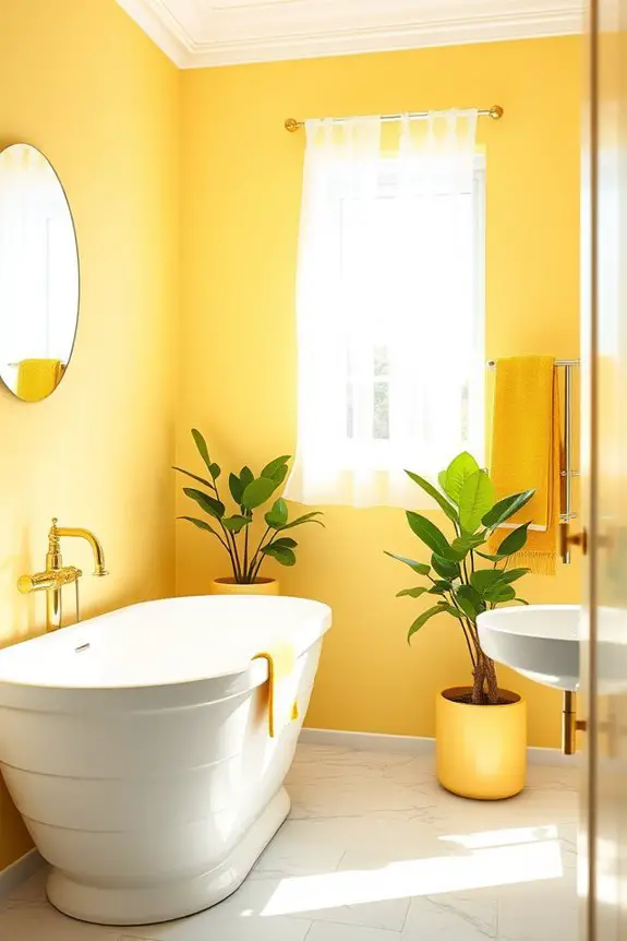vibrant lemon yellow accents
