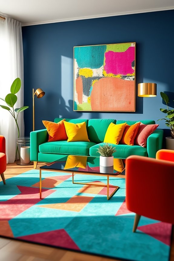 vibrant living room transformation
