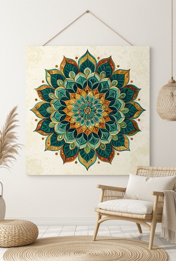 vibrant mandala centerpiece design