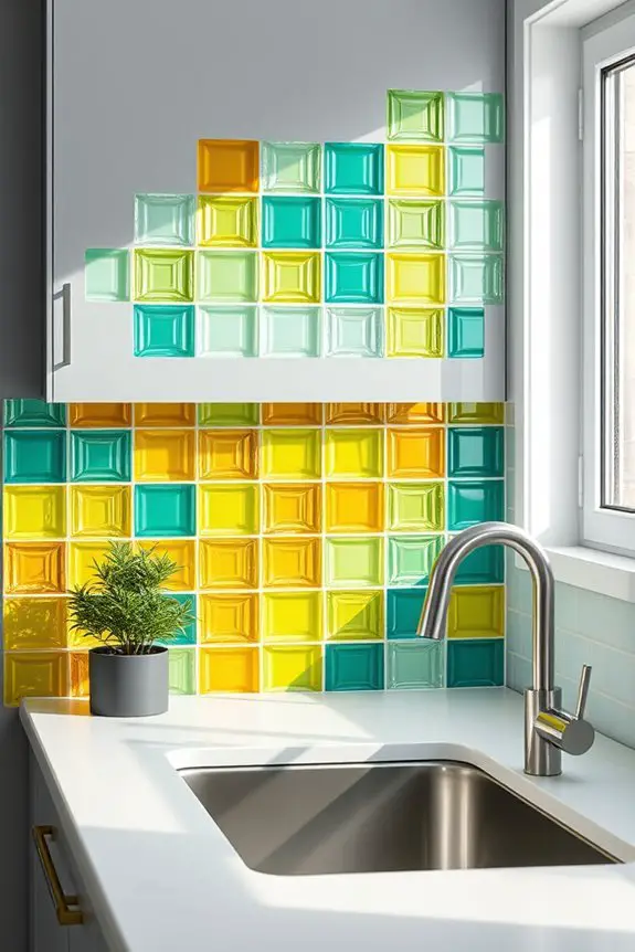 vibrant modern glass blocks