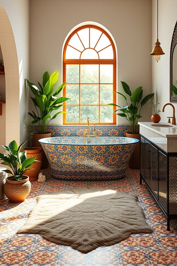 vibrant moroccan mosaic oasis
